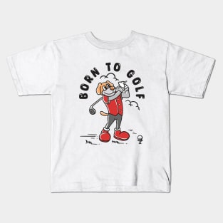 Dog playing golf Kids T-Shirt